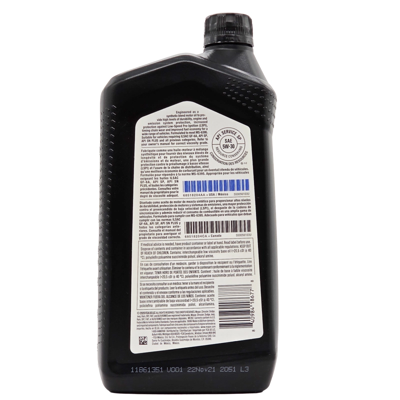 ACEITE MOPAR 5W30 946 ML JEEP DODGE CHRYSLER - 2