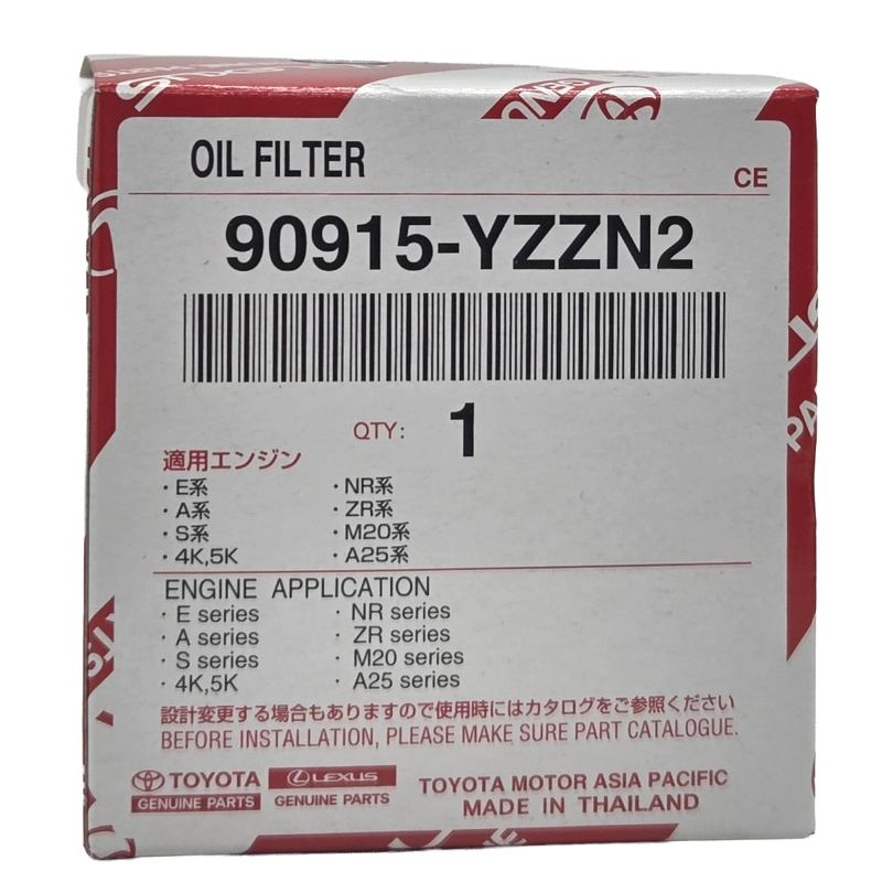 FILTRO ACEITE TOYOTA YARIS COROLLA 90915-YZZN2 ORIGINAL - 2