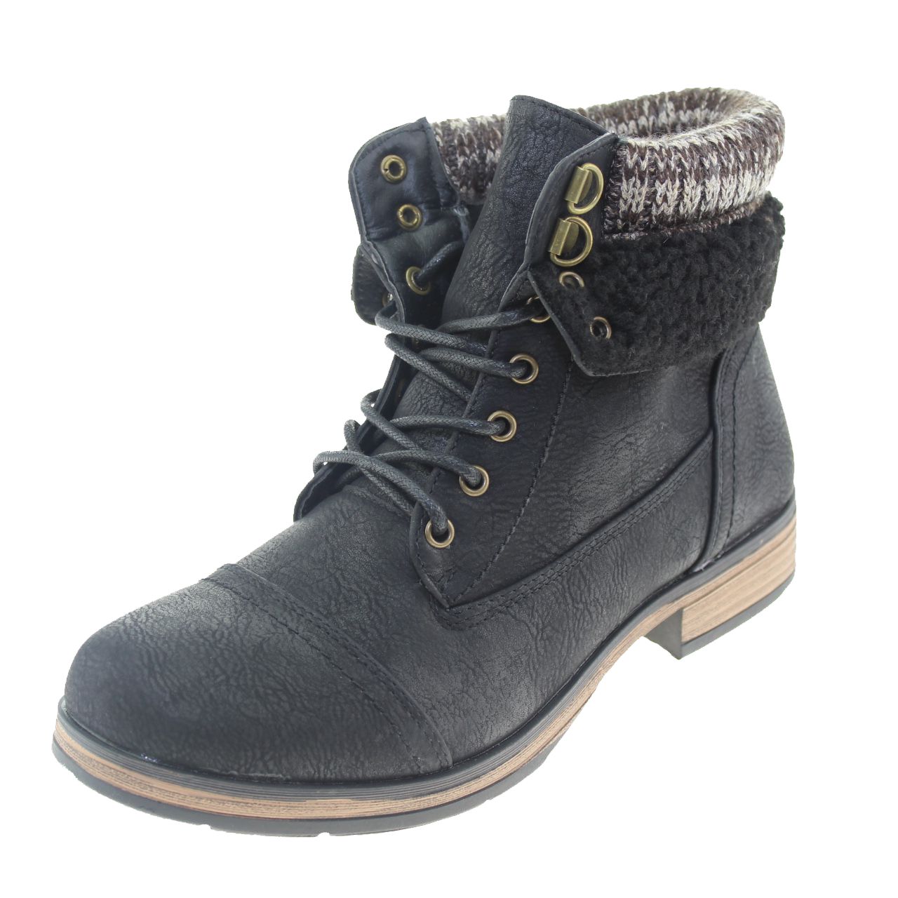 BOTÍN VÍA FRANCA NEGRO KAKI ART. 5ROXY116KAKI URBANO - 1
