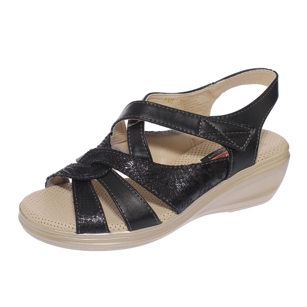 SANDALIA CONFORT NEGRO HUALUN ART: 51303BLACK - 1