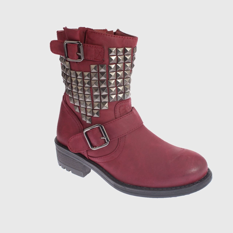 BOTAS MUJER VÍA FRANCA BURDEO TACHAS ART: 5W2021RED - 1