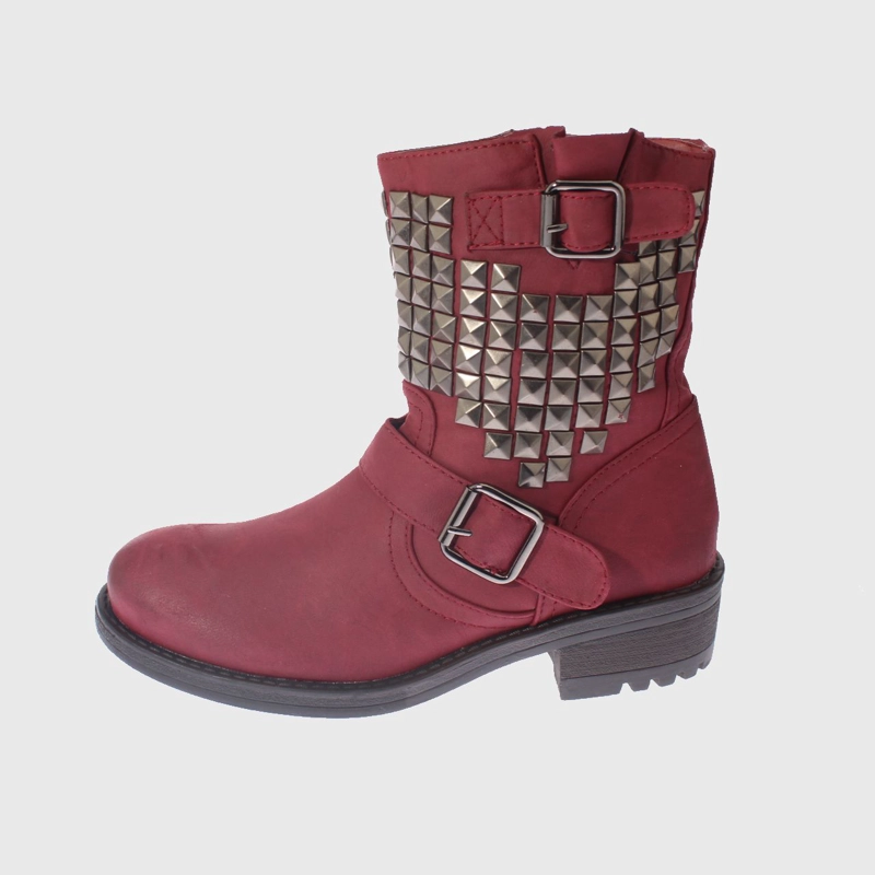 BOTAS MUJER VÍA FRANCA BURDEO TACHAS ART: 5W2021RED - 4