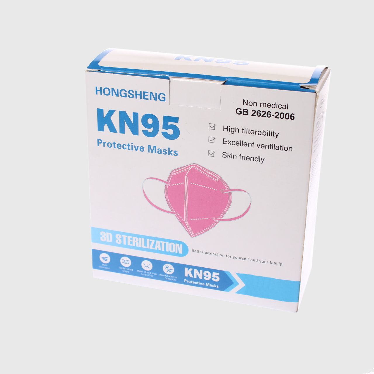 PACK 20 MASCARILLAS VIA FRANCA KN95 ROSADO ART 0MASKKN95PINKX20 - 4