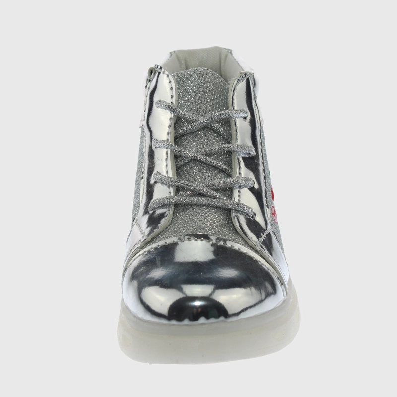 ZAPATILLAS NIÑA VIA FRANCA CASUALES PLATEADO CON LUCES ART 10252SILVER - 2