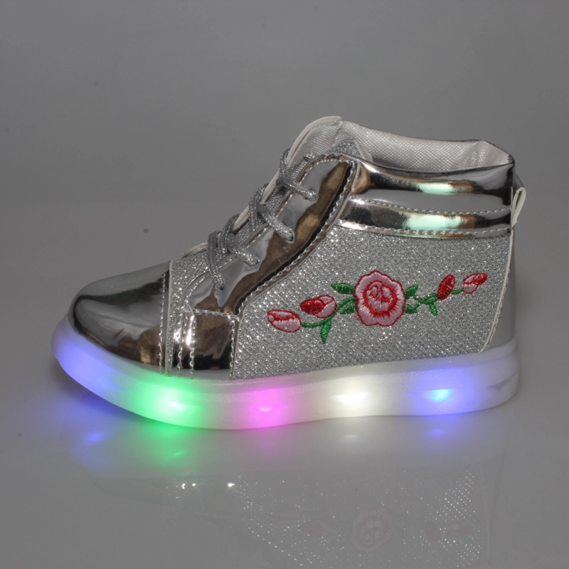 ZAPATILLAS NIÑA VIA FRANCA CASUALES PLATEADO CON LUCES ART 10252SILVER - 4