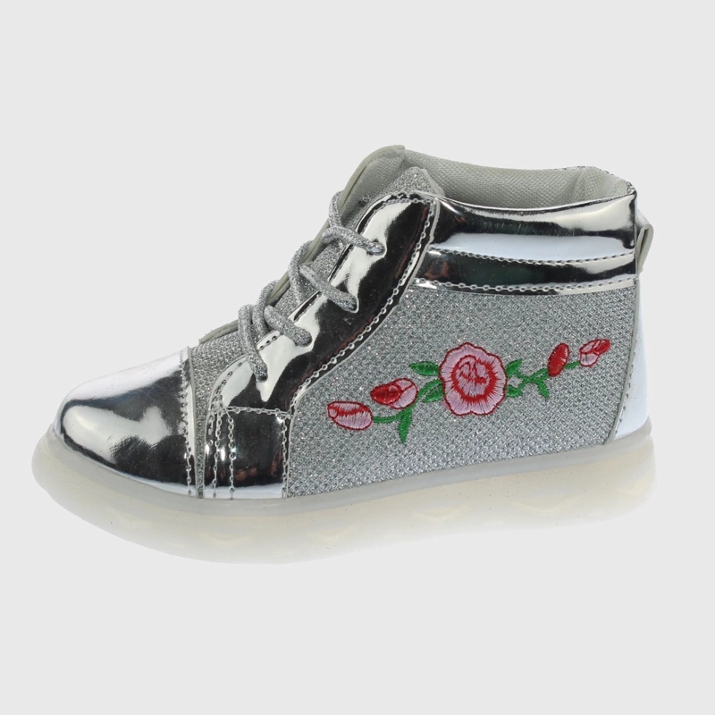 ZAPATILLAS NIÑA VIA FRANCA CASUALES PLATEADO CON LUCES ART 10252SILVER - 5