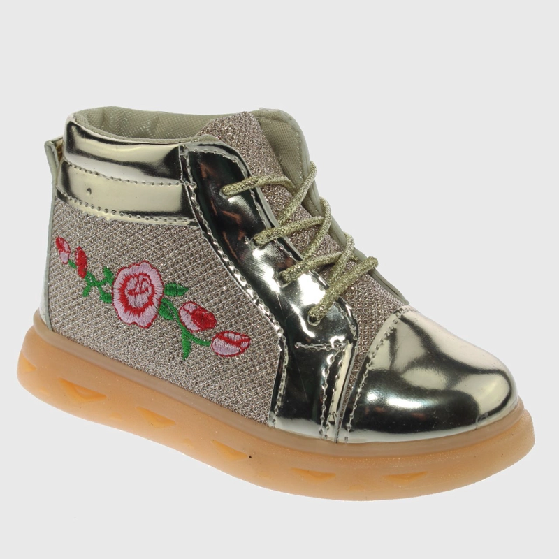ZAPATILLAS NIÑA VIA FRANCA CASUALES DORADO CON LUCES ART 10252GOLD - 1