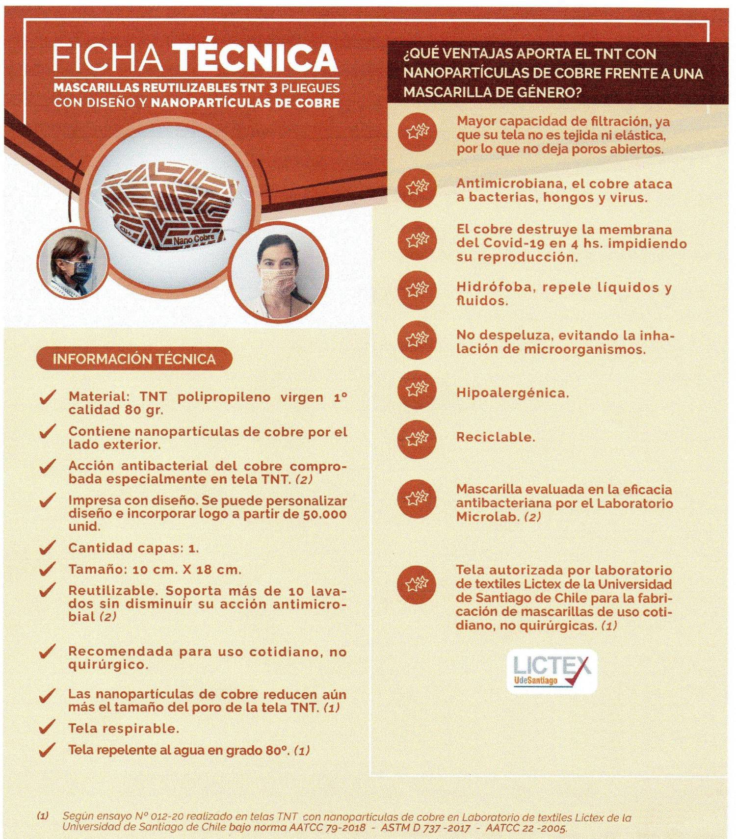 2X MASCARILLA REUTILIZABLE ANTIBACTERIAL COBRE NANOCOBRE - 4