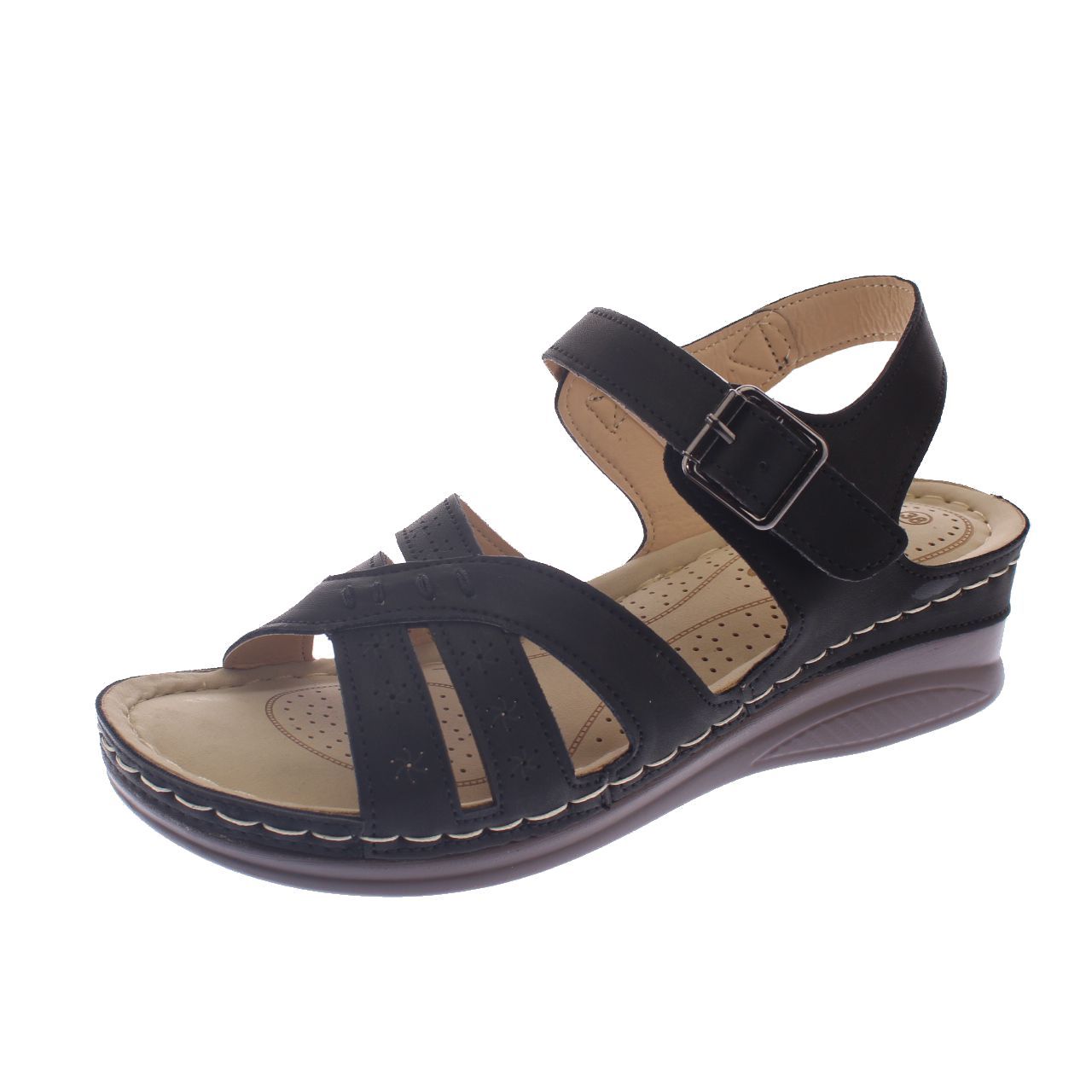 SANDALIA CONFORT NEGRO MODELO ITALIANO ART. 5ASK76604BLACK - 1