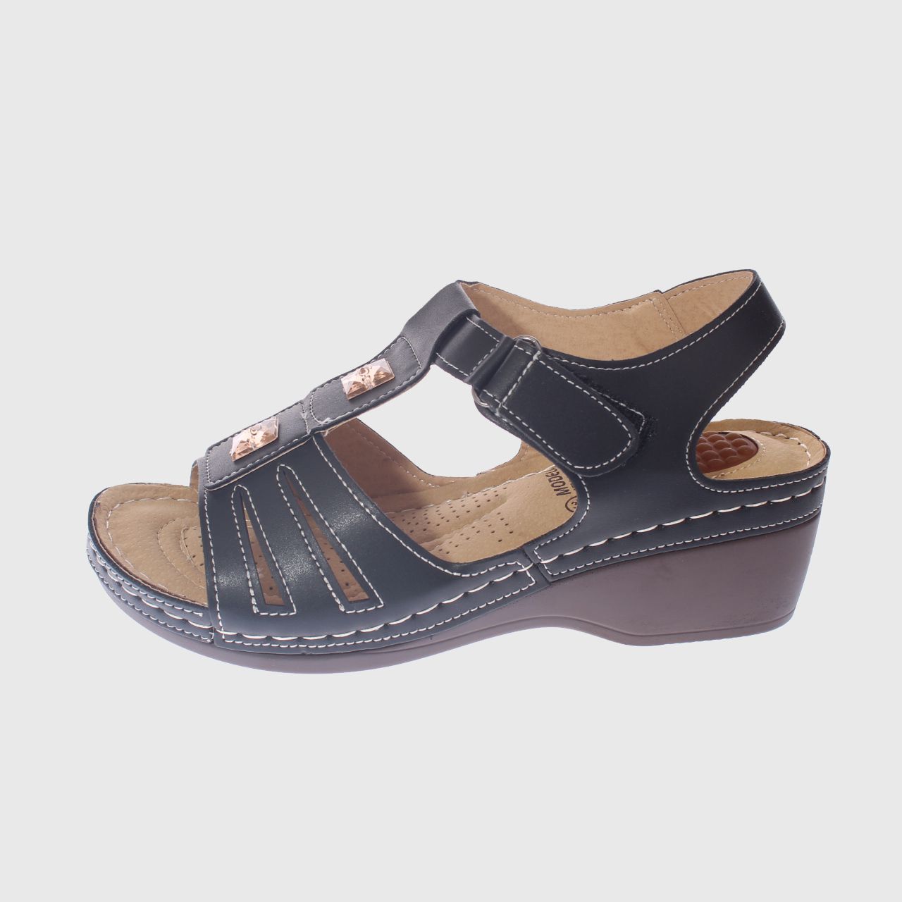 SANDALIA CONFORT NEGRO MODELO ITALIANO ART. 5ASK73335BLACK - 2