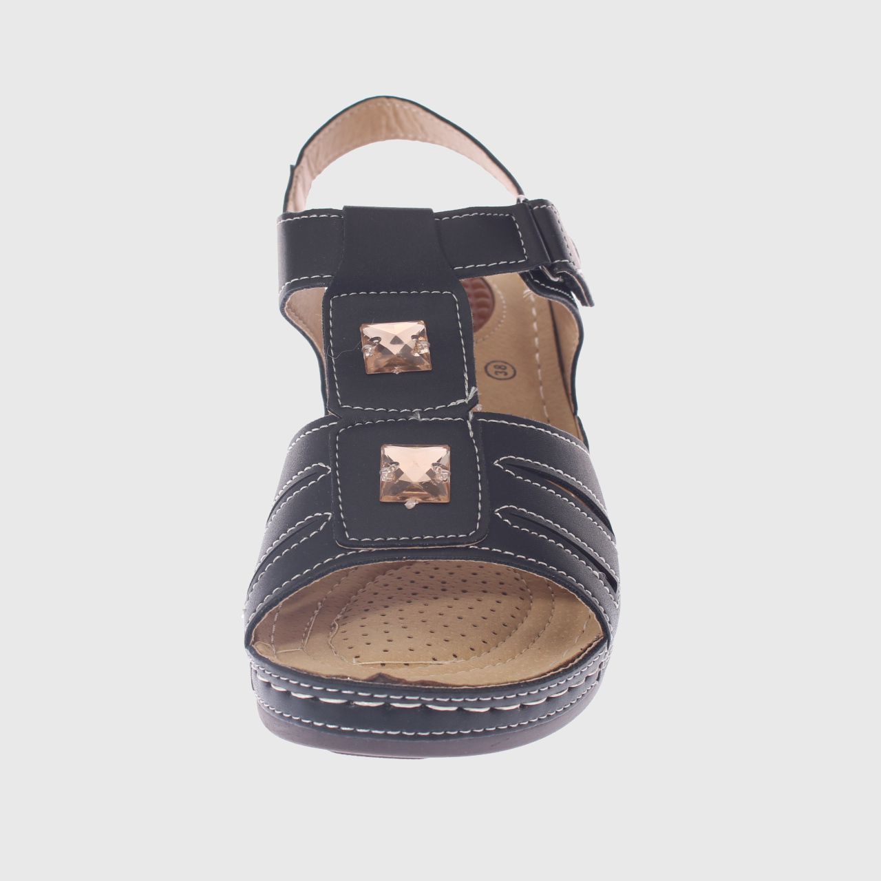 SANDALIA CONFORT NEGRO MODELO ITALIANO ART. 5ASK73335BLACK - 3