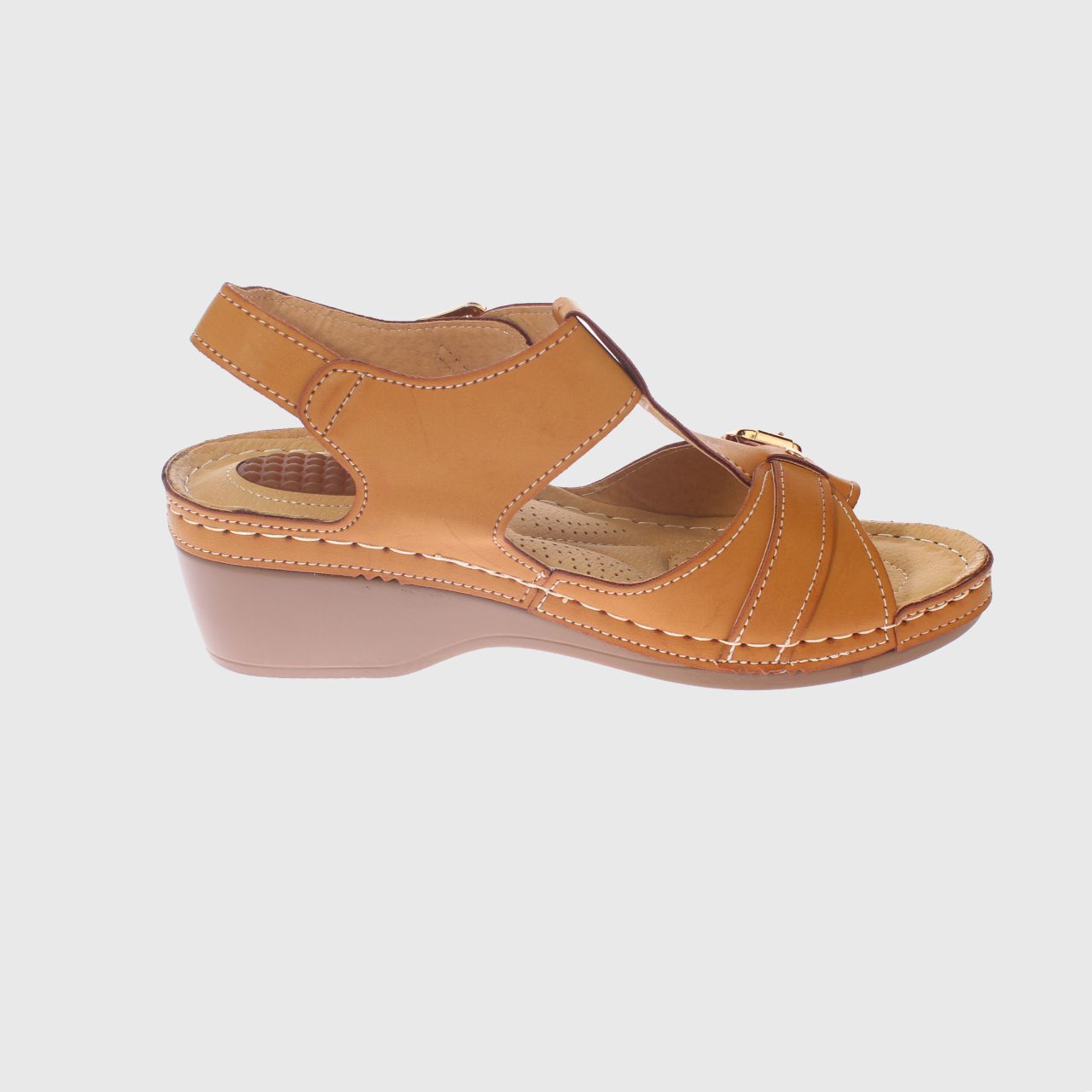 SANDALIAS MUJER VÍA FRANCA CAMEL CONFORT MODELO ITALIANO ART. 5ASK73329CAMEL - 4