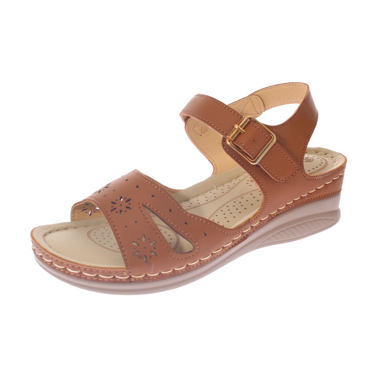 SANDALIAS MUJER VÍA FRANCA CAMEL CONFORT MODELO ITALIANO ART. 5ASK76615CAMEL - 1