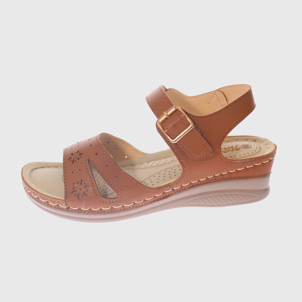SANDALIAS MUJER VÍA FRANCA CAMEL CONFORT MODELO ITALIANO ART. 5ASK76615CAMEL - 2