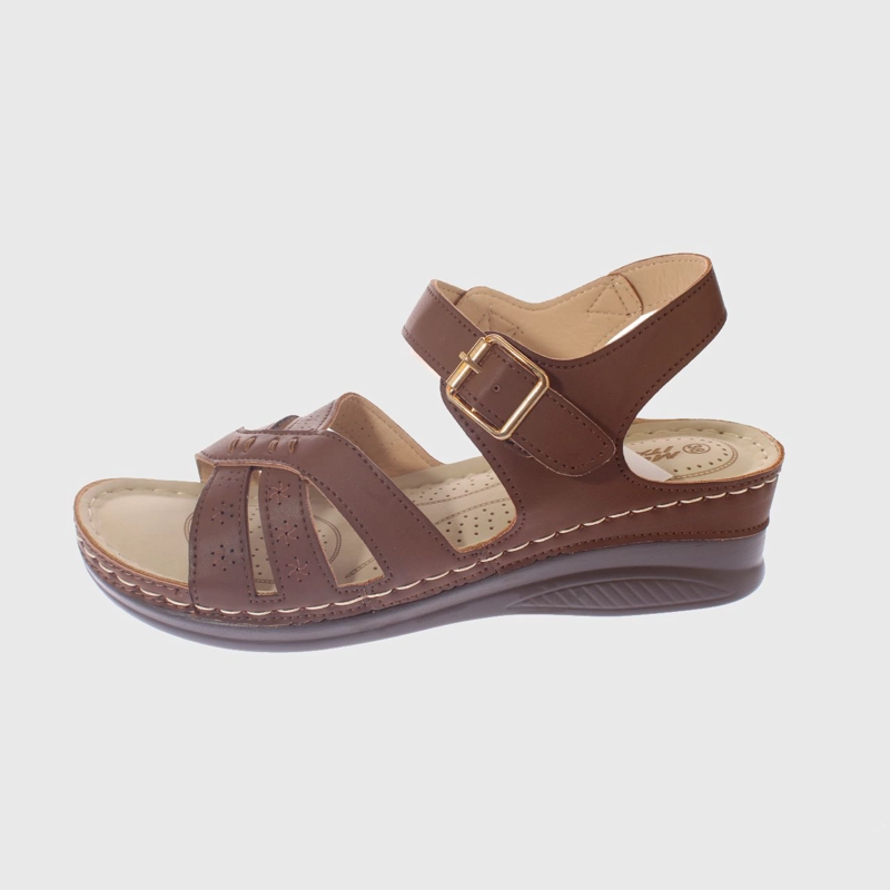 SANDALIAS MUJER VÍA FRANCA CAFÉ CONFORT MODELO ITALIANO ART. 5ASK76604BROWN - 2