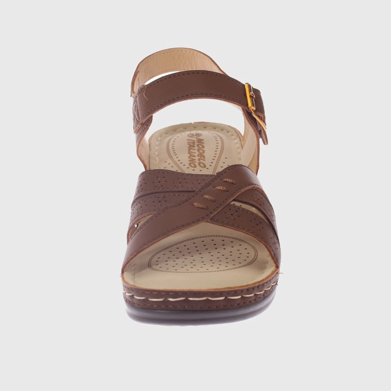 SANDALIAS MUJER VÍA FRANCA CAFÉ CONFORT MODELO ITALIANO ART. 5ASK76604BROWN - 3
