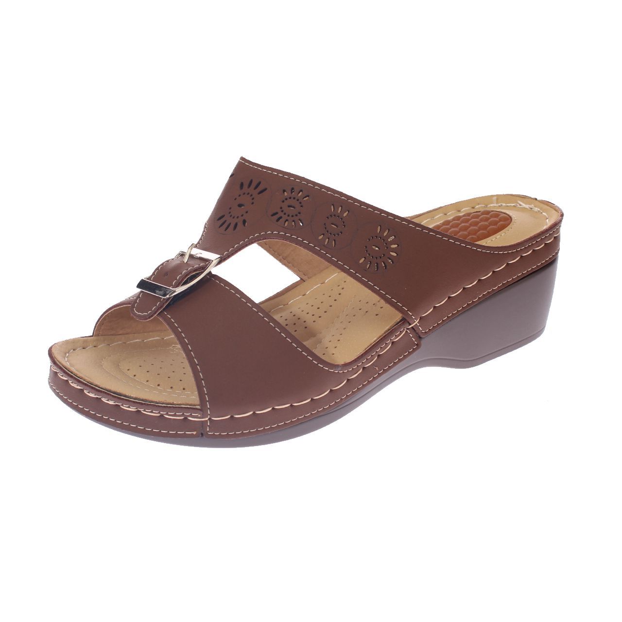 SANDALIA CONFORT CAFE MODELO ITALIANO ART. 5ASK73325BROWN - 1