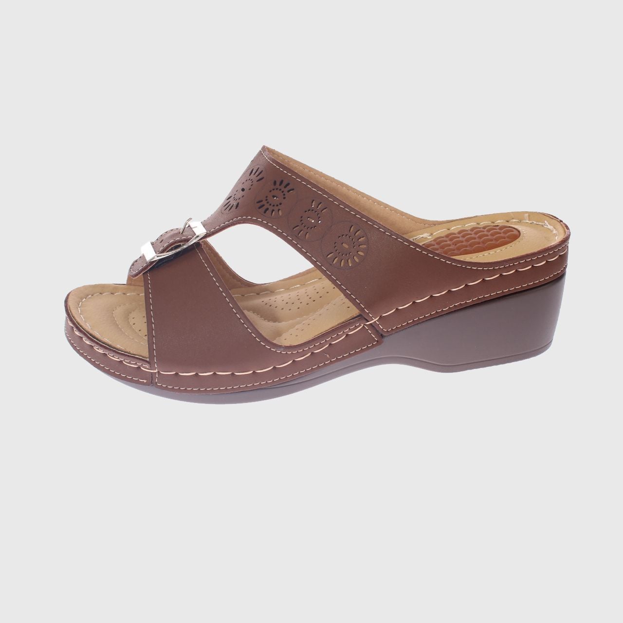 SANDALIA CONFORT CAFE MODELO ITALIANO ART. 5ASK73325BROWN - 2