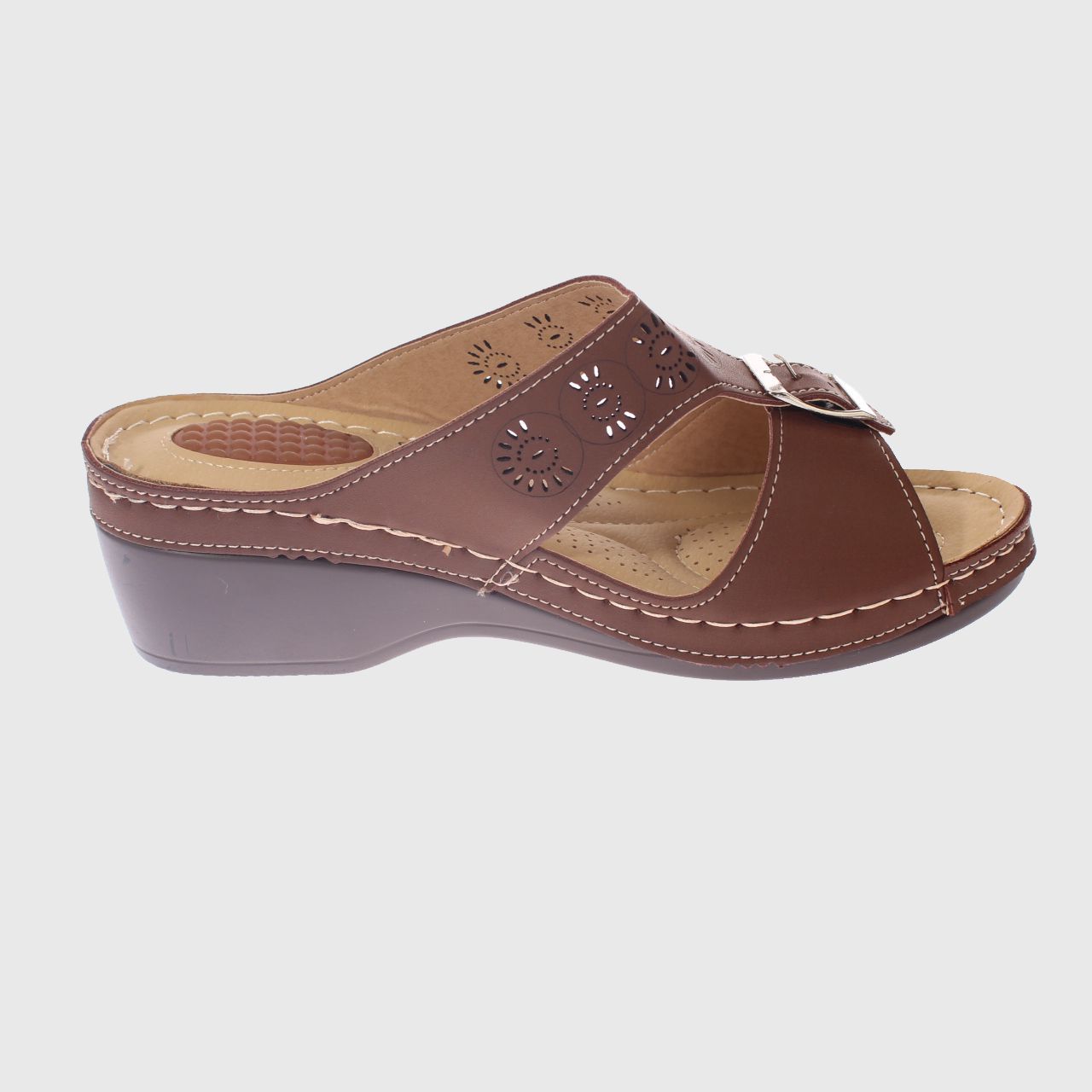 SANDALIA CONFORT CAFE MODELO ITALIANO ART. 5ASK73325BROWN - 4