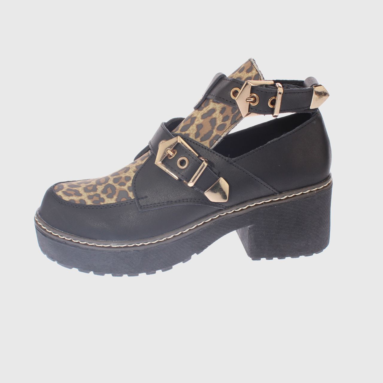 BOTÍN VÍA FRANCA NEGRO LEOPARDO ART. 5LXD650BLACK CASUAL - 2