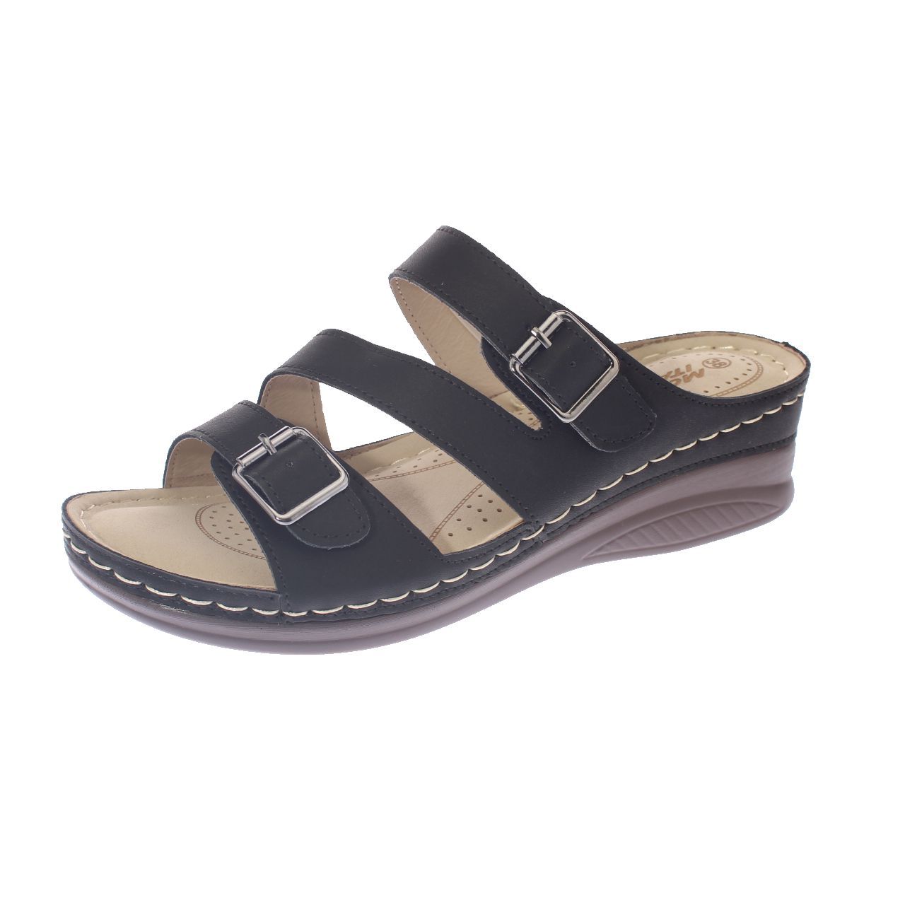SANDALIA CONFORT NEGRO MODELO ITALIANO ART. 5ASK76616BLACK - 1