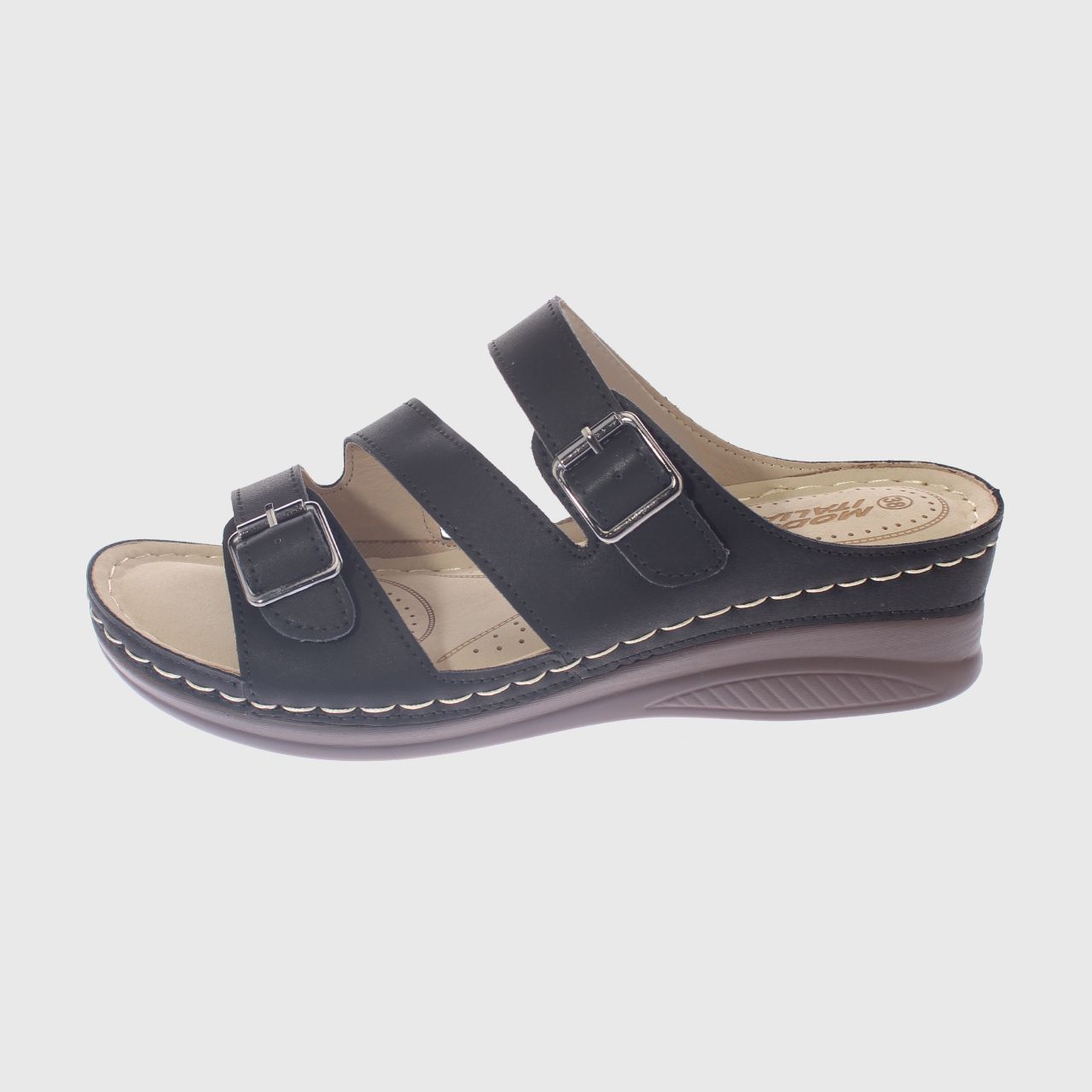 SANDALIA CONFORT NEGRO MODELO ITALIANO ART. 5ASK76616BLACK - 2