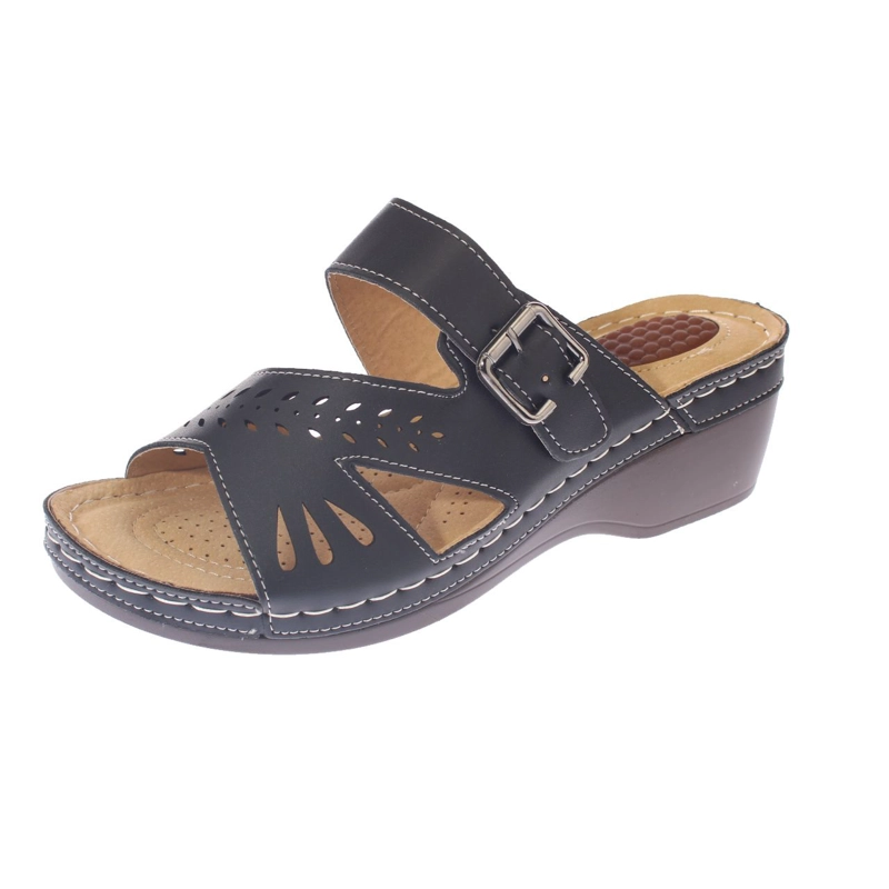 SANDALIA CONFORT NEGRO MODELO ITALIANO ART. 5ASK73324BLACK - 1