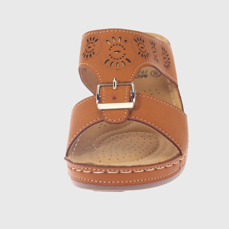 SANDALIAS MUJER VÍA FRANCA CAMEL CONFORT MODELO ITALIANO ART. 5ASK73325CAMEL - 3