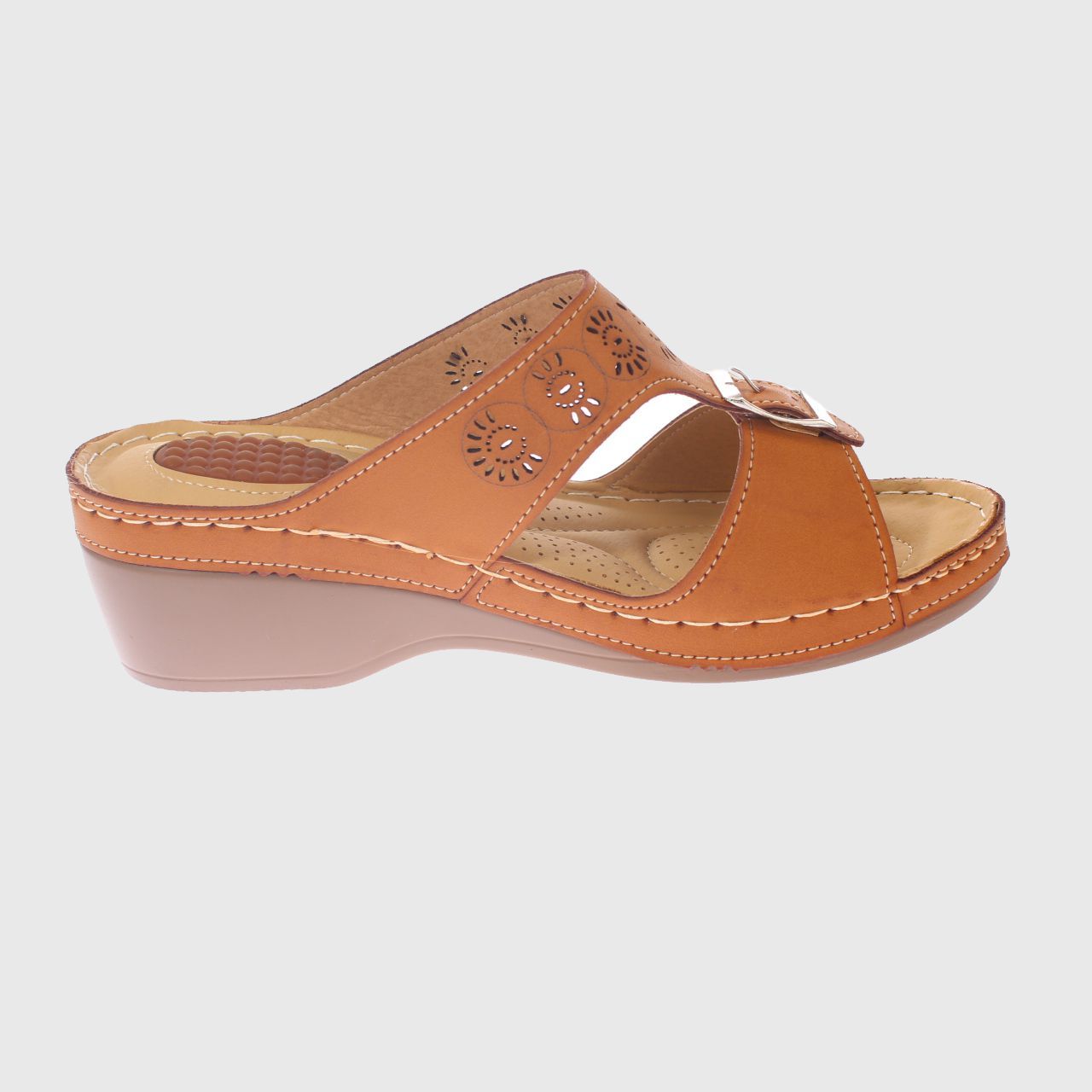 SANDALIAS MUJER VÍA FRANCA CAMEL CONFORT MODELO ITALIANO ART. 5ASK73325CAMEL - 4