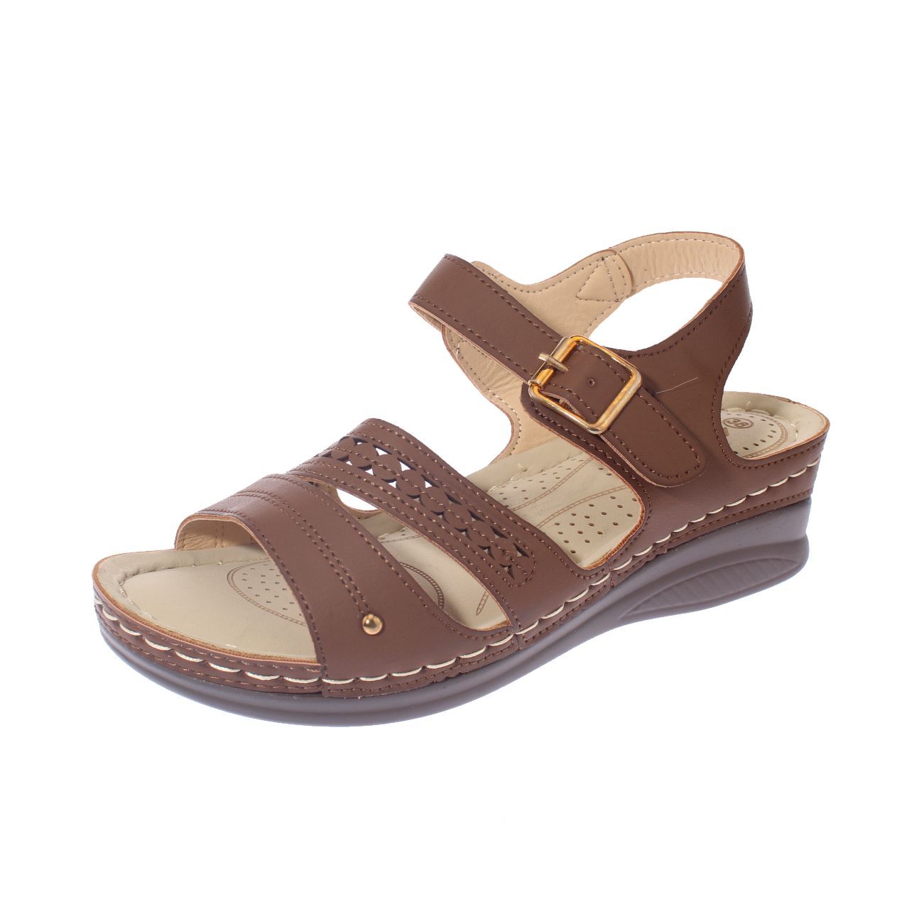 SANDALIAS MUJER VÍA FRANCA CAFÉ CONFORT MODELO ITALIANO ART. 5ASK76601BROWN - 1