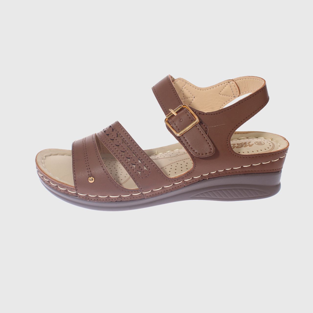 SANDALIAS MUJER VÍA FRANCA CAFÉ CONFORT MODELO ITALIANO ART. 5ASK76601BROWN - 2