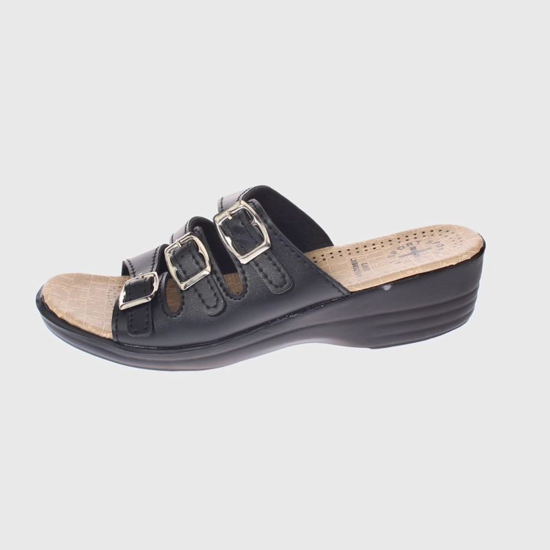 SANDALIAS MUJER VÍA FRANCA NEGRO DESCANSO ART. 58063BLACK - 2