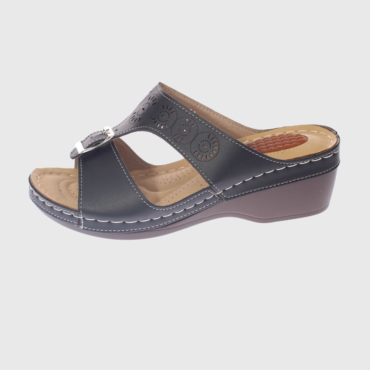 SANDALIAS MUJER VÍA FRANCA NEGRO CONFORT MODELO ITALIANO ART. 5ASK73325BLACK - 2