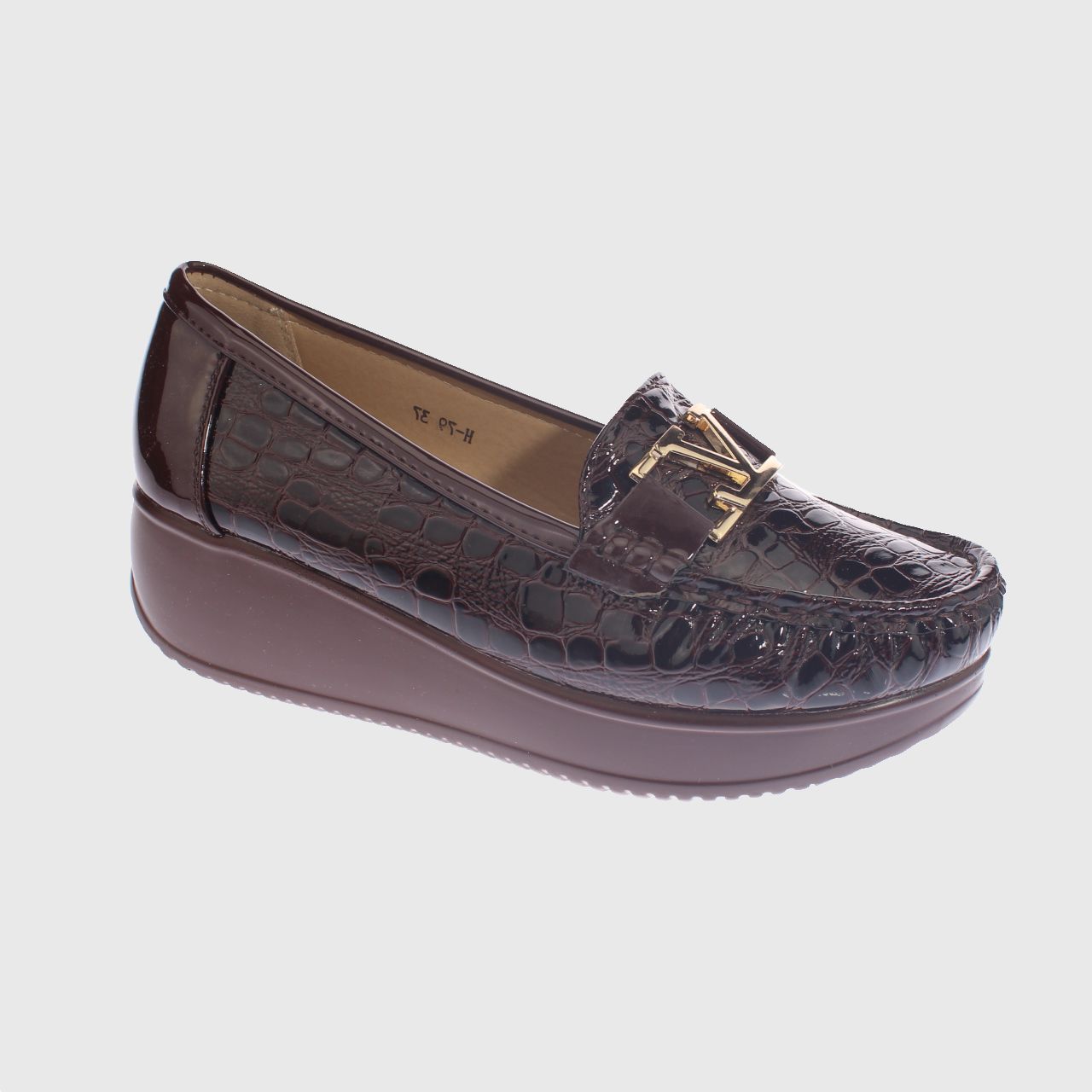 MOCASINES MUJER VIA FRANCA PLATAFOMA CAFÉ HUALUN ART. 5H79BROWN - 1