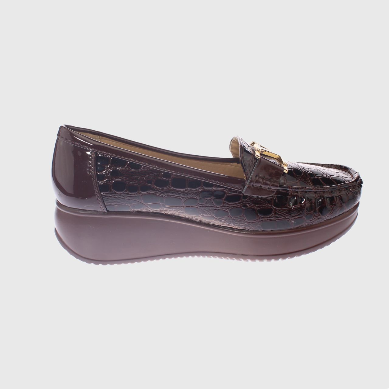 MOCASINES MUJER VIA FRANCA PLATAFOMA CAFÉ HUALUN ART. 5H79BROWN - 2
