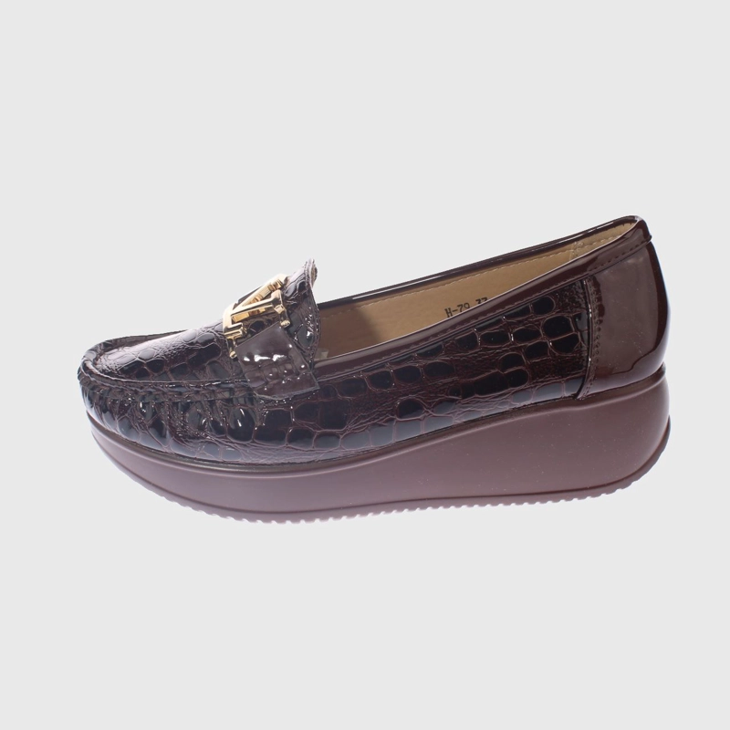 MOCASINES MUJER VIA FRANCA PLATAFOMA CAFÉ HUALUN ART. 5H79BROWN - 4