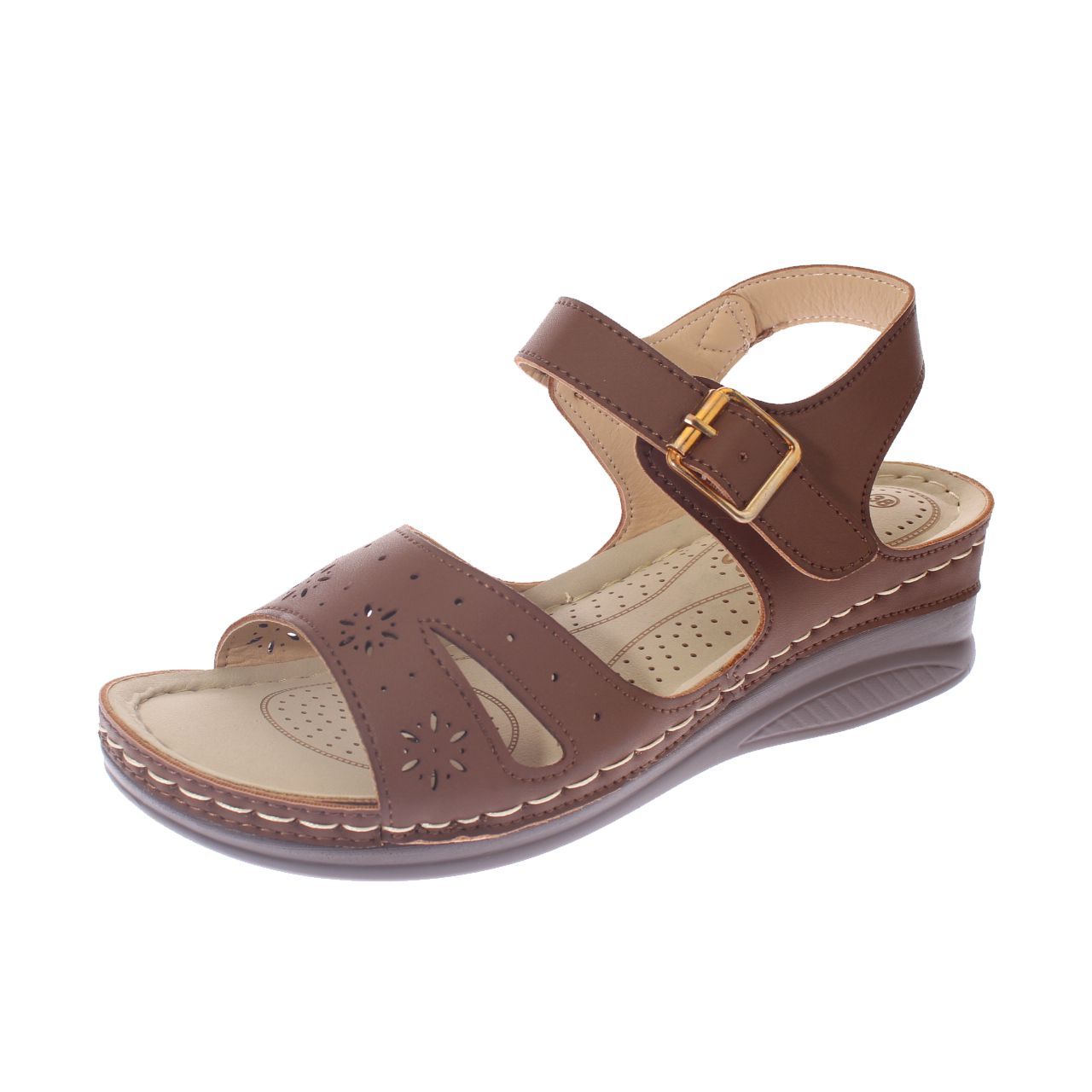 SANDALIA CONFORT CAFE  MODELO ITALIANO ART. 5ASK76615BROWN - 1