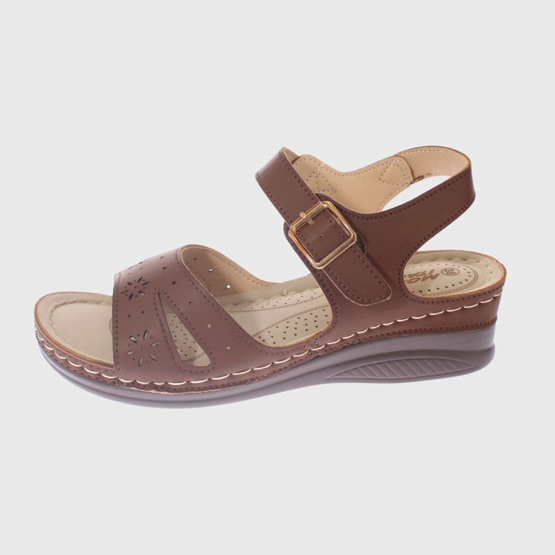 SANDALIA CONFORT CAFE MODELO ITALIANO ART. 5ASK76615BROWN - 2