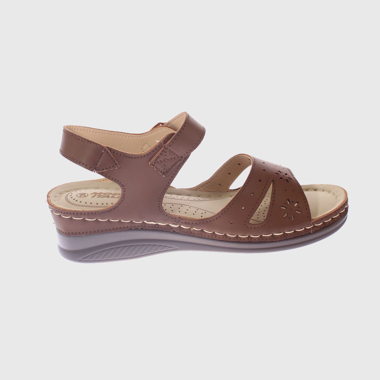 SANDALIA CONFORT CAFE  MODELO ITALIANO ART. 5ASK76615BROWN - 4