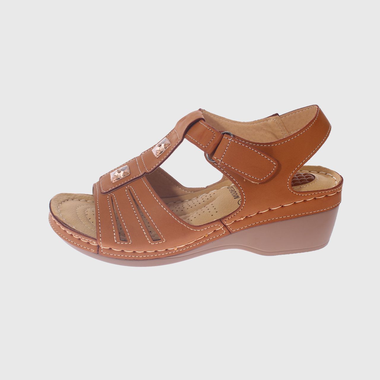 SANDALIAS MUJER VÍA FRANCA CAMEL CONFORT MODELO ITALIANO ART. 5ASK73335CAMEL - 2
