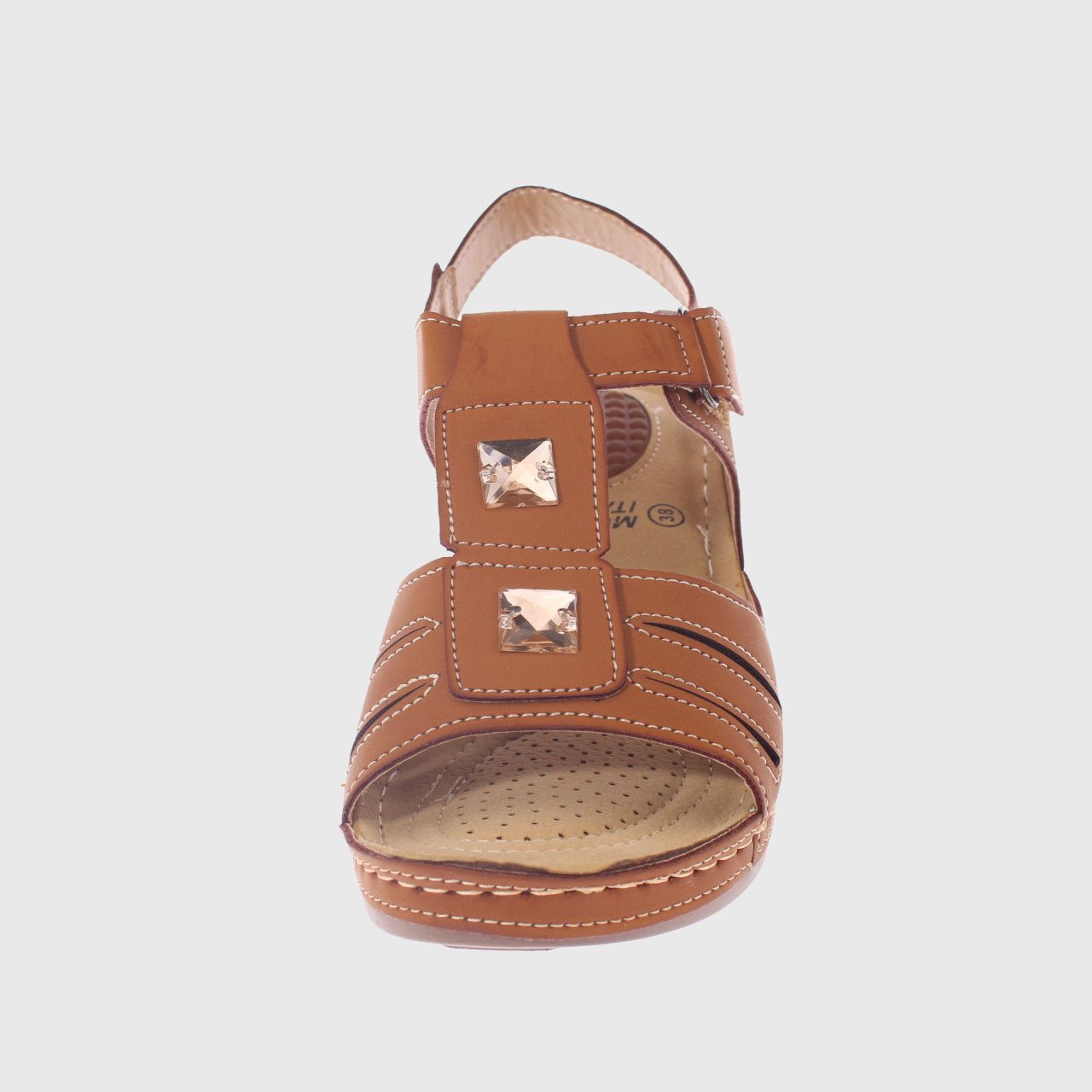 SANDALIAS MUJER VÍA FRANCA CAMEL CONFORT MODELO ITALIANO ART. 5ASK73335CAMEL - 3