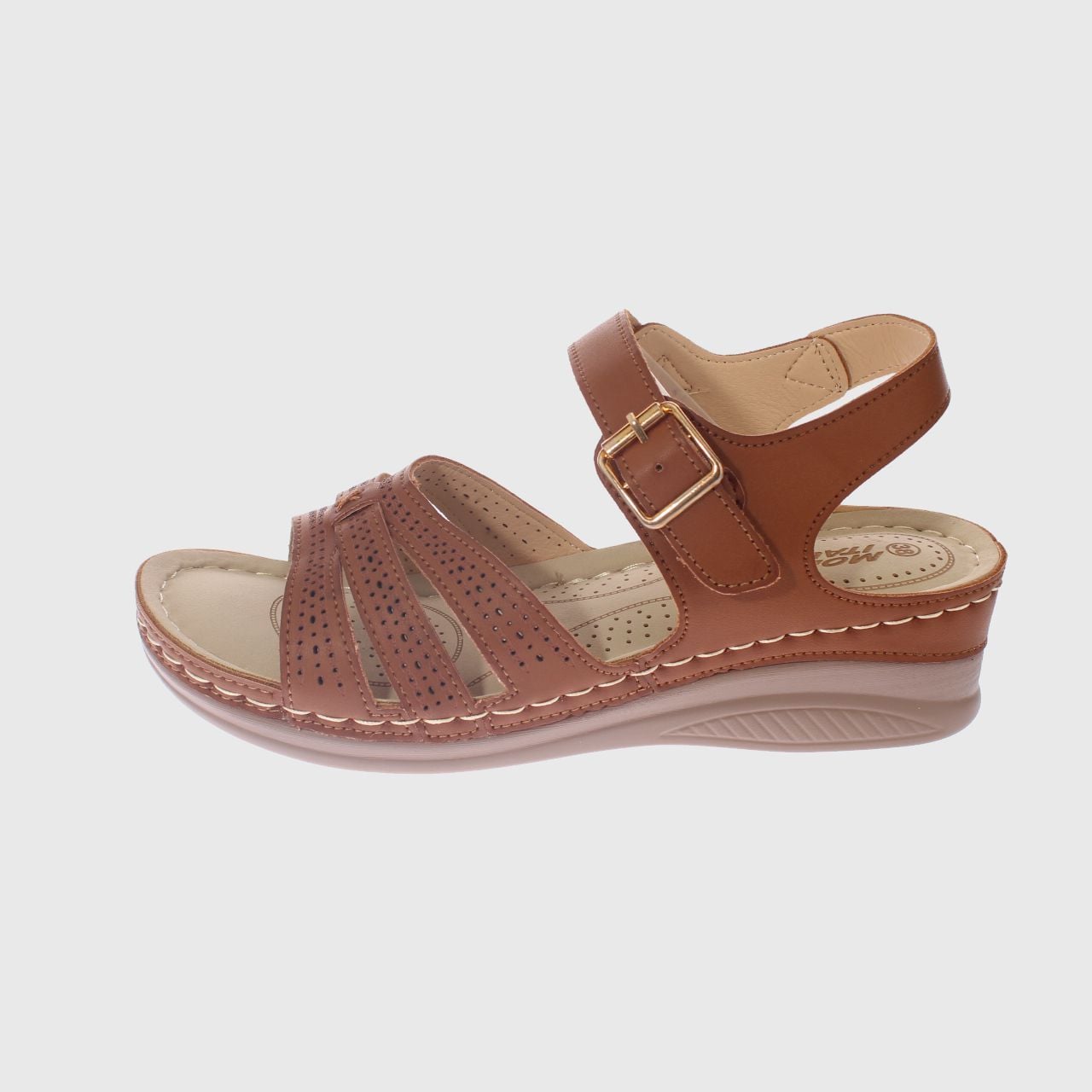 SANDALIAS MUJER VÍA FRANCA CAMEL CONFORT MODELO ITALIANO ART. 5ASK76603CAMEL - 2