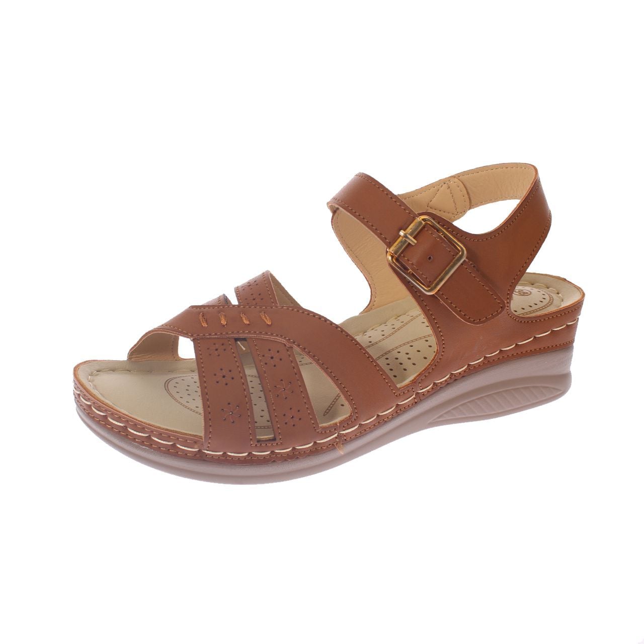 SANDALIAS MUJER VÍA FRANCA CAMEL CONFORT MODELO ITALIANO ART. 5ASK76604CAMEL - 1