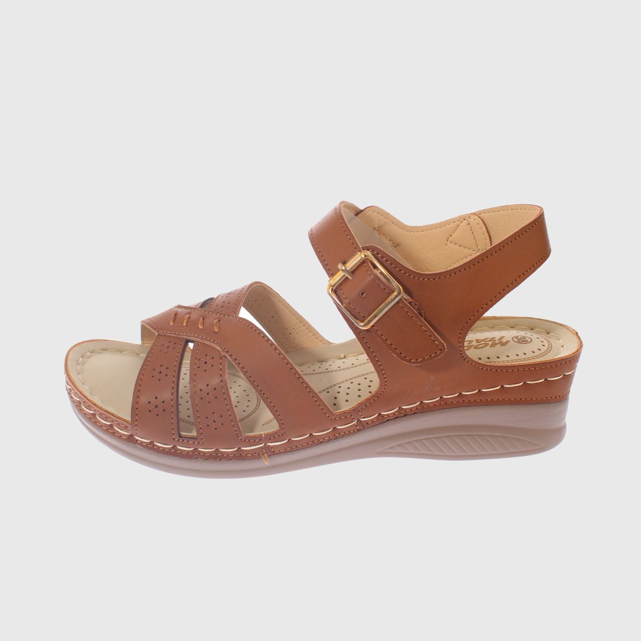 SANDALIAS MUJER VÍA FRANCA CAMEL CONFORT MODELO ITALIANO ART. 5ASK76604CAMEL - 2