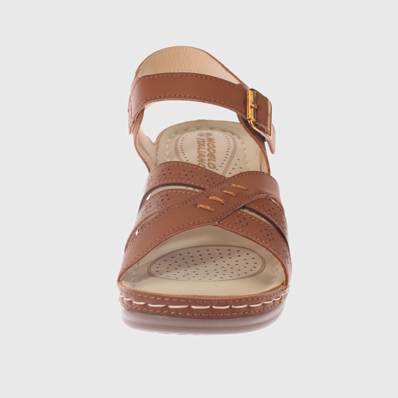 SANDALIA CONFORT CAMEL MODELO ITALIANO ART. 5ASK76604CAMEL - 3