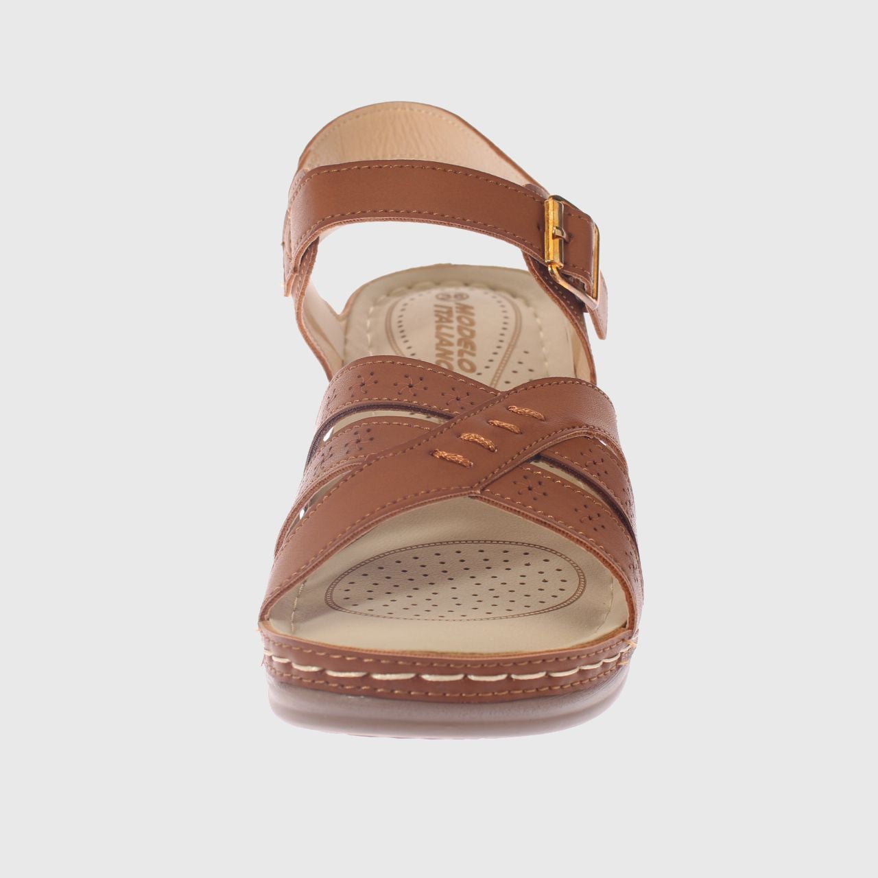 SANDALIAS MUJER VÍA FRANCA CAMEL CONFORT MODELO ITALIANO ART. 5ASK76604CAMEL - 3