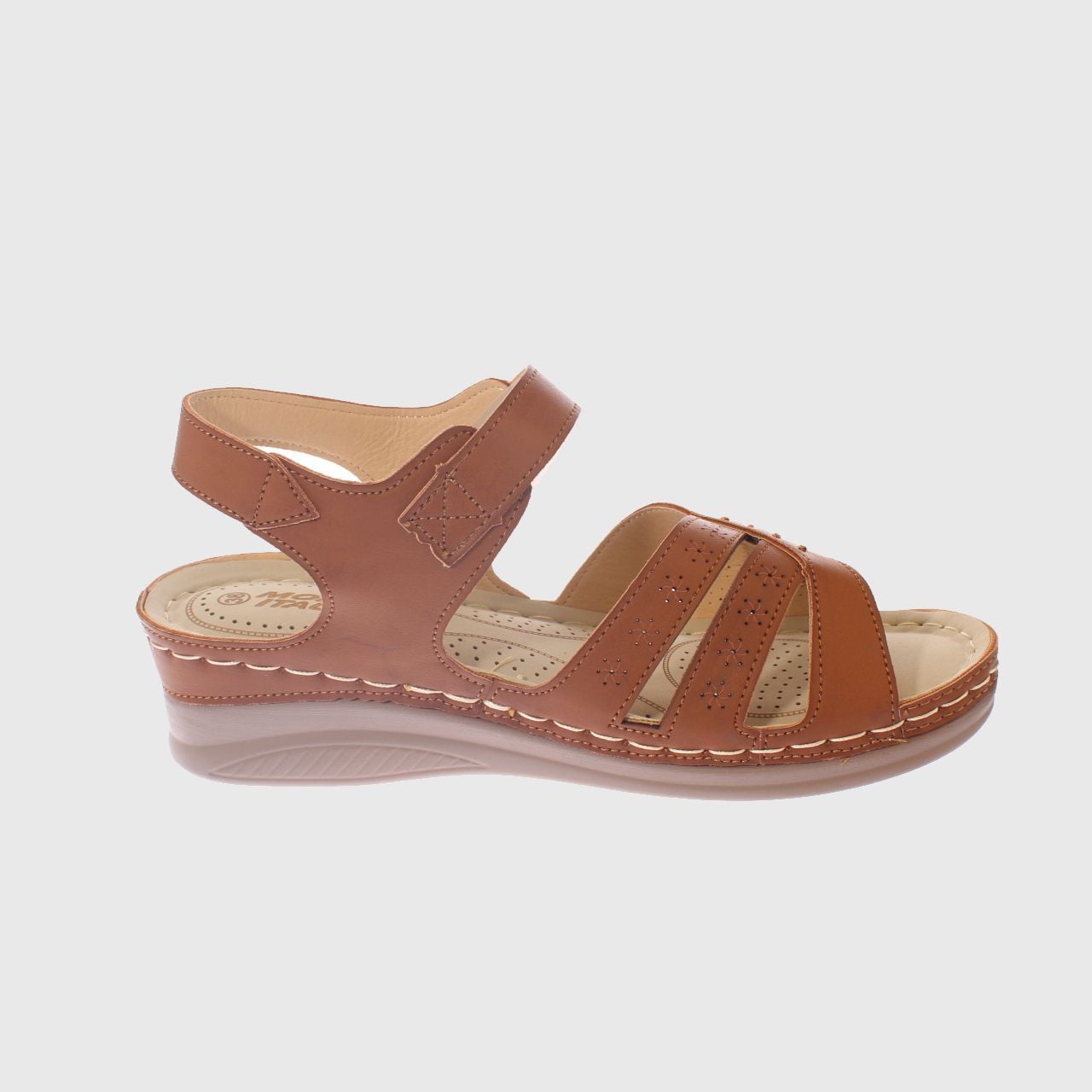 SANDALIAS MUJER VÍA FRANCA CAMEL CONFORT MODELO ITALIANO ART. 5ASK76604CAMEL - 4
