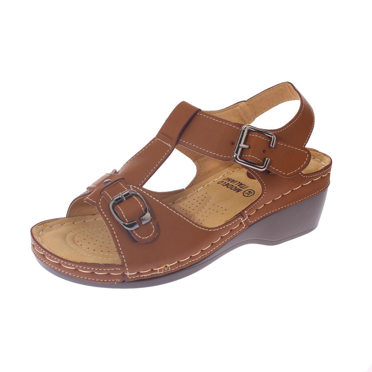 SANDALIAS MUJER VÍA FRANCA CAFÉ CONFORT MODELO ITALIANO ART. 5ASK73329BROWN - 1