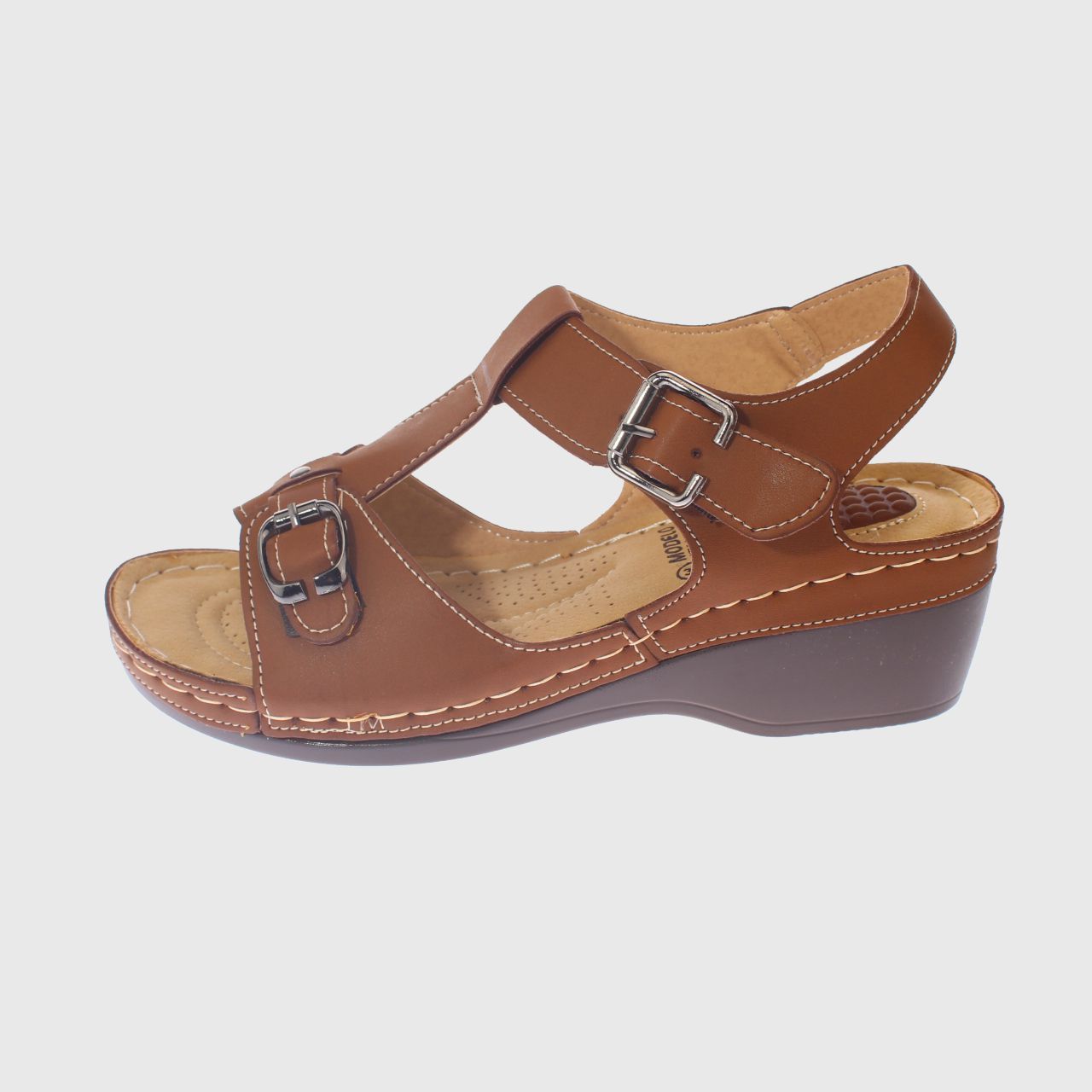 SANDALIAS MUJER VÍA FRANCA CAFÉ CONFORT MODELO ITALIANO ART. 5ASK73329BROWN - 2