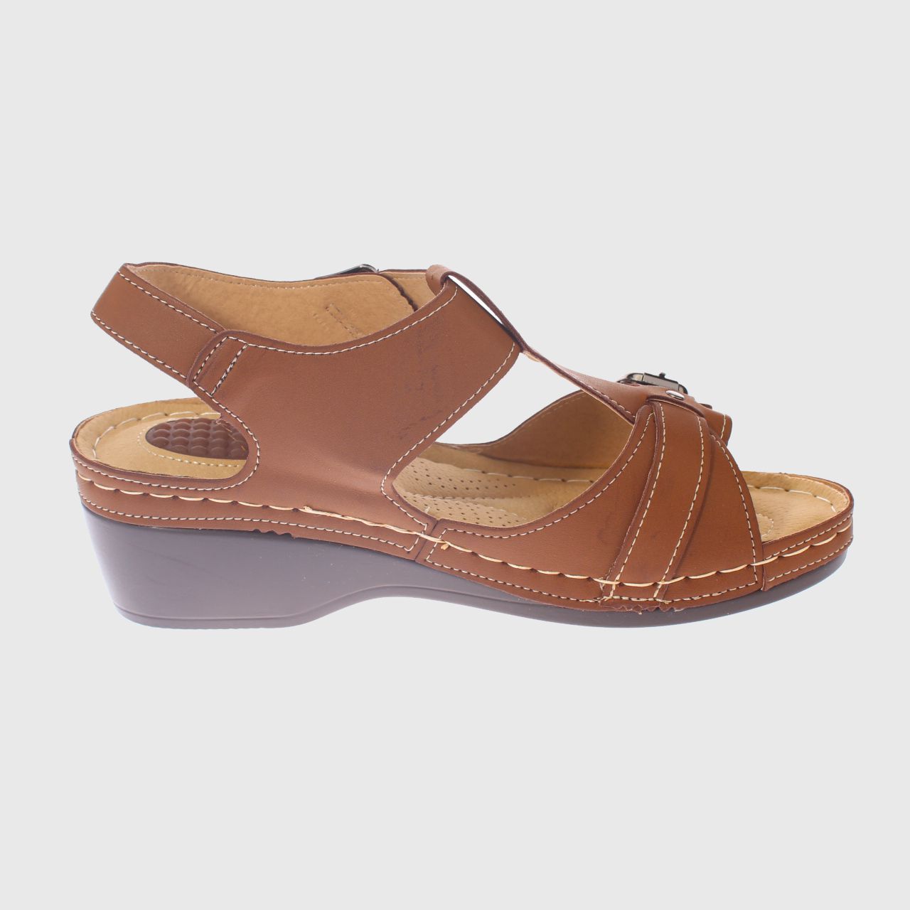 SANDALIAS MUJER VÍA FRANCA CAFÉ CONFORT MODELO ITALIANO ART. 5ASK73329BROWN - 4